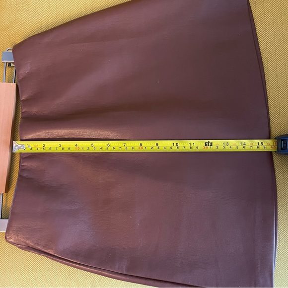 Aritzia Wilfred A-line vegan leather mini in cognac, size 2 - Picture 5 of 5